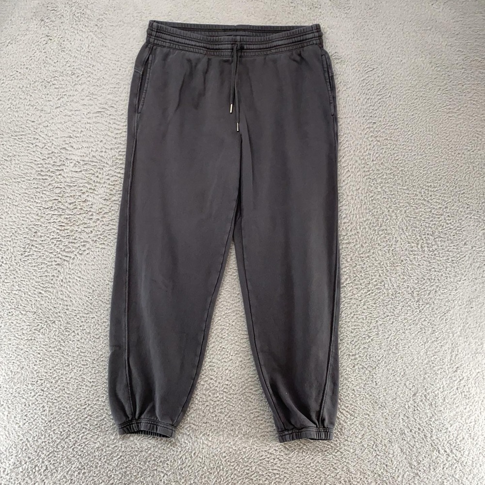 Aerie Sweatpants Womens Medium Gray Joggers Elastic Waist Lounge Cozy Baggy